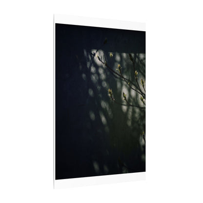 Dark Japandi Shoji Screen in Dappled | Moody Minimal Canvas Art