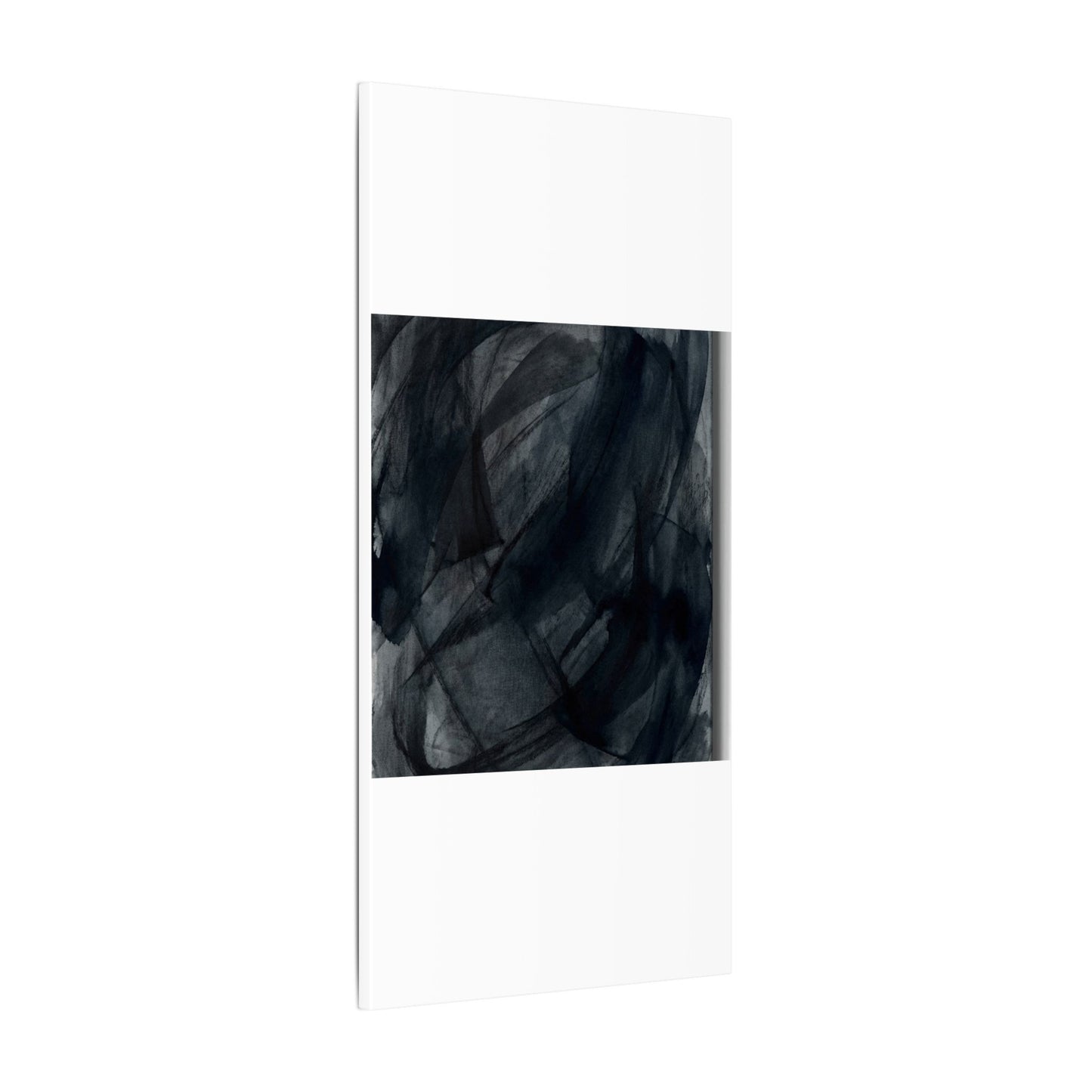 Deep Tones Dark Japandi Charcoal Canvas Art