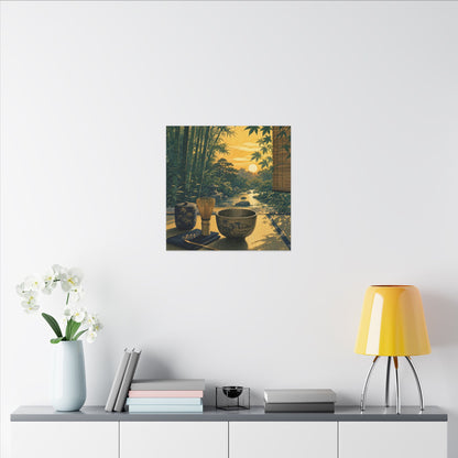 Ma Tea Ceremony Canvas Art - Zen Ukiyo E Inspired
