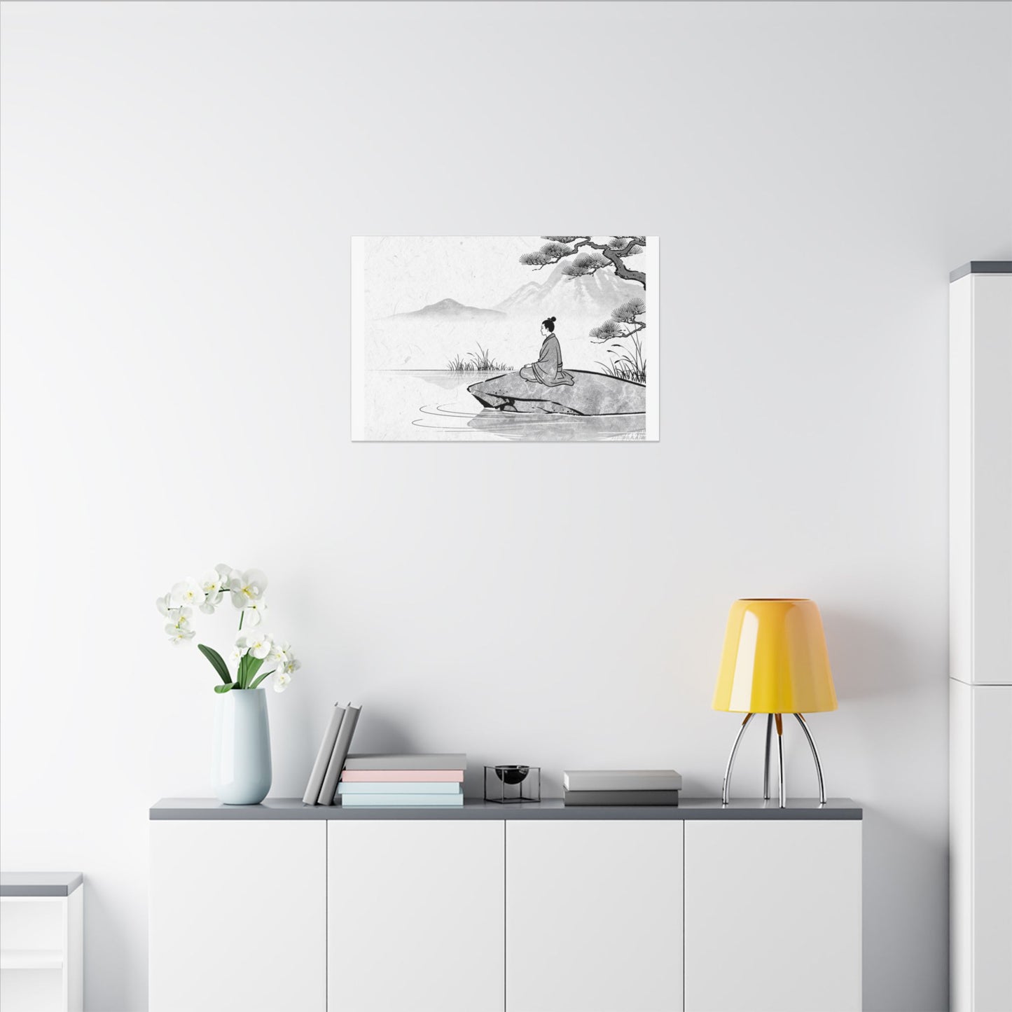 Meditation Harmonious Zen Ukiyo-e Canvas Art