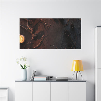 Dried Flowers Canvas Art | Winter Dark Japandi Moody Minimal Art