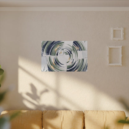 Winter Water Ripple Sumi E Canvas Art | Peaceful Decor