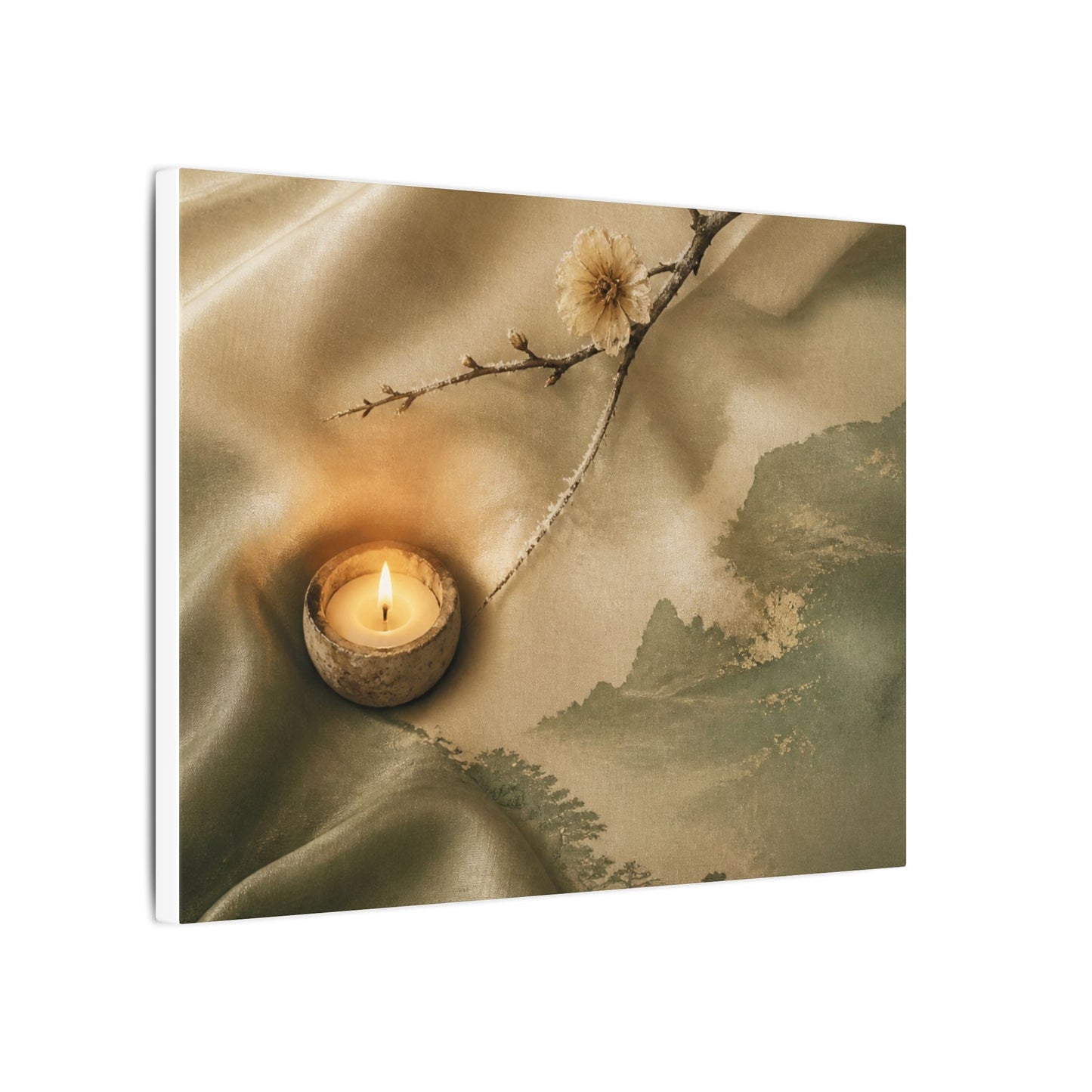 Silk Drape Japanese Pattern Canvas Art | Warm Japandi Art
