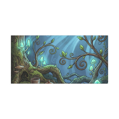 Spring Tea Ceremony Forest Whimsy Canvas Art | Cozy Decor