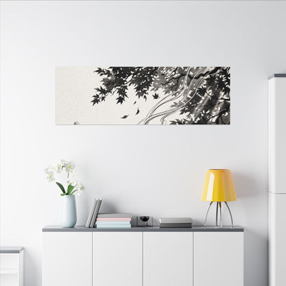 Serene Incense Smoke Canvas Art - Ukiyo E Inspired Zen
