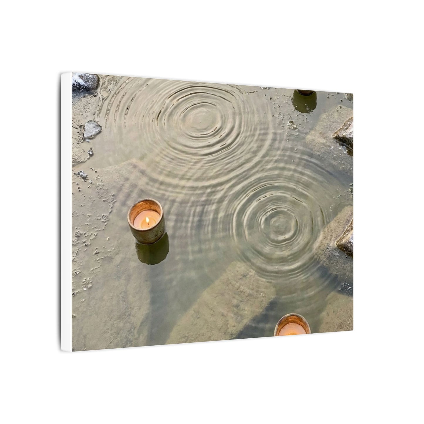 Water Ripple Canvas Art | Winter Japandi Japanese Pattern Art