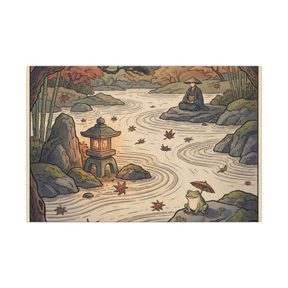 Rock Garden Autumn Canvas Art | Zen Serene Design