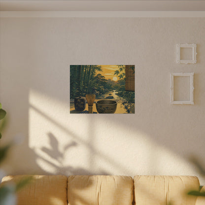 Ma Tea Ceremony Canvas Art - Zen Ukiyo E Inspired
