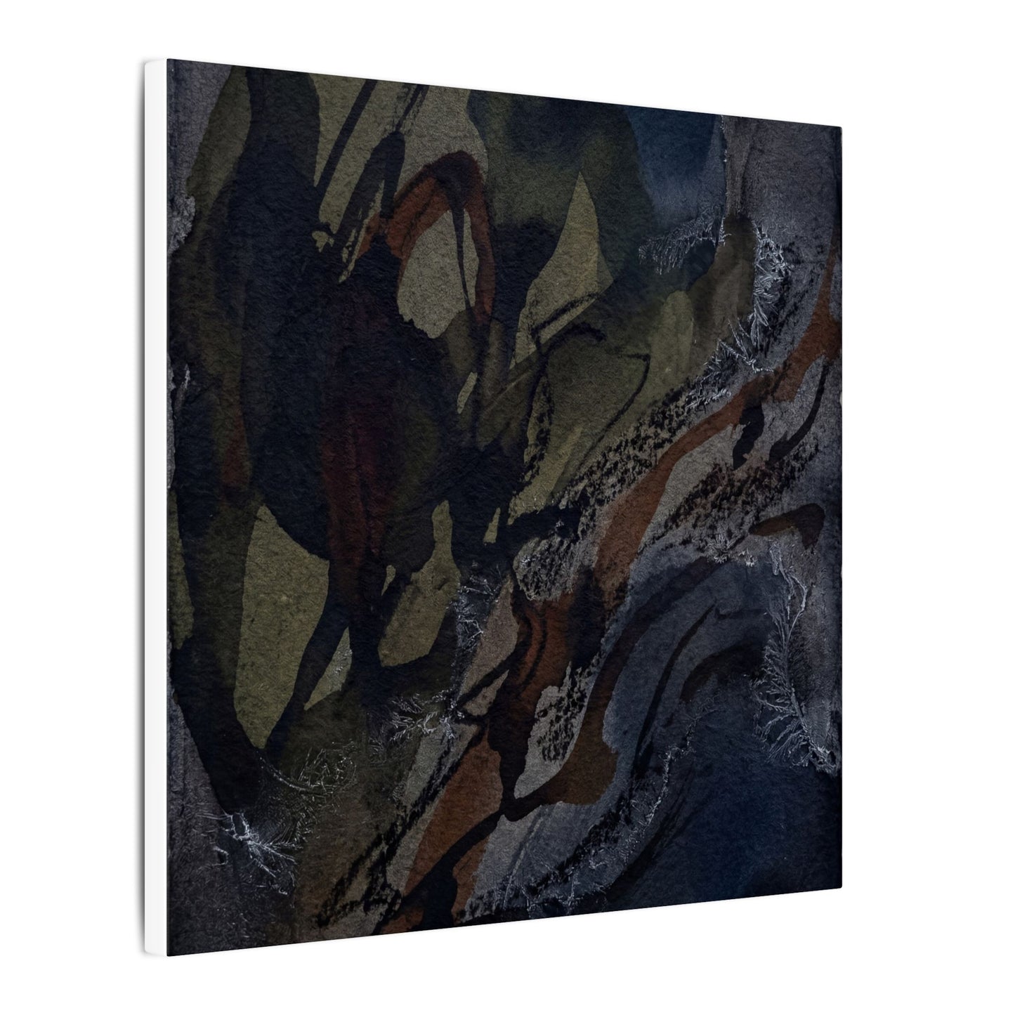 Shadow Play Winter Canvas Art | Dark Japandi Luxurious Design