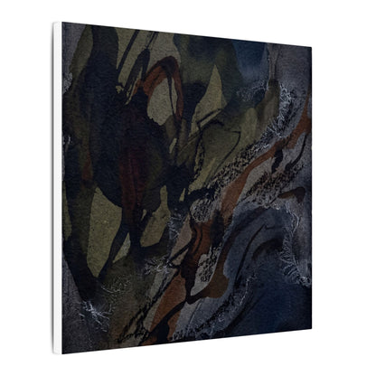Shadow Play Winter Canvas Art | Dark Japandi Luxurious Design