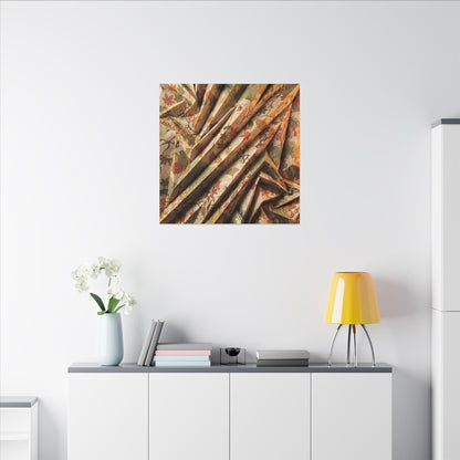 Paper Fold Autumn Canvas Art | Japandi Earthy Design