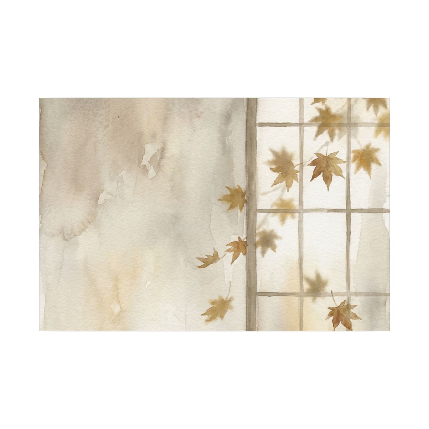 Warm Shoji Screen Canvas Art - Watercolor Japandi