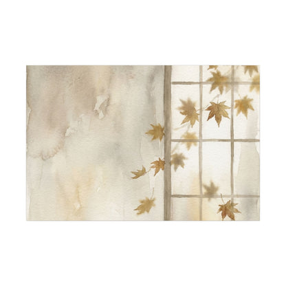 Warm Shoji Screen Canvas Art - Watercolor Japandi