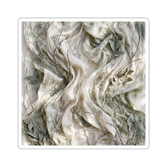 Silk Drape Texture Sticker | Elegant Japandi Art