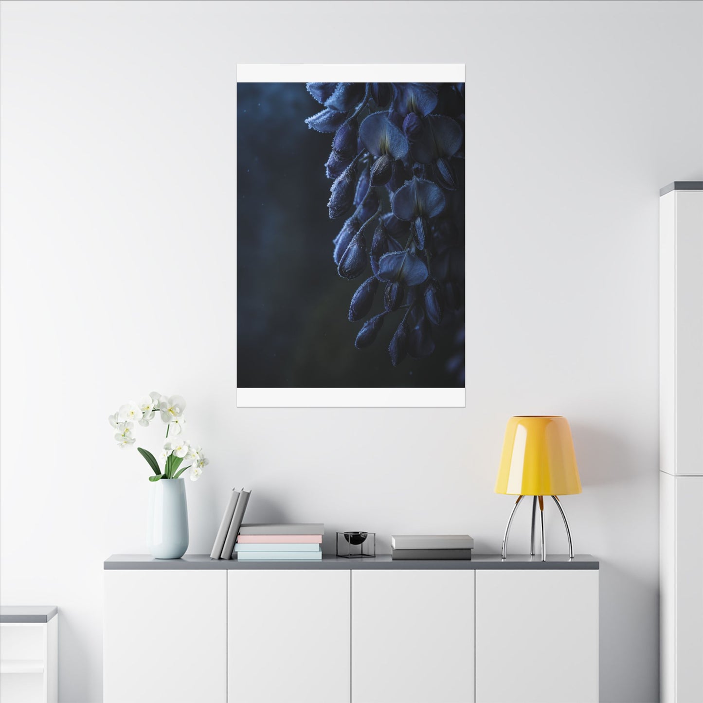 Winter Wisteria Shadow Zen Canvas Art | Atmospheric Decor