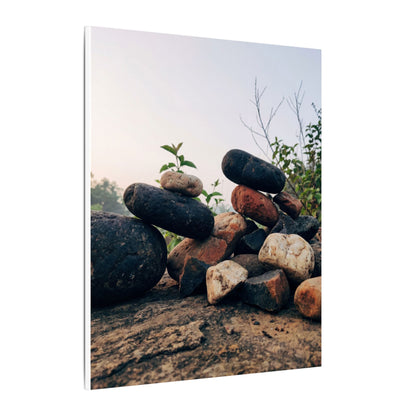 River Stones Canvas Art | Spring Kintsugi Broken Beauty Art