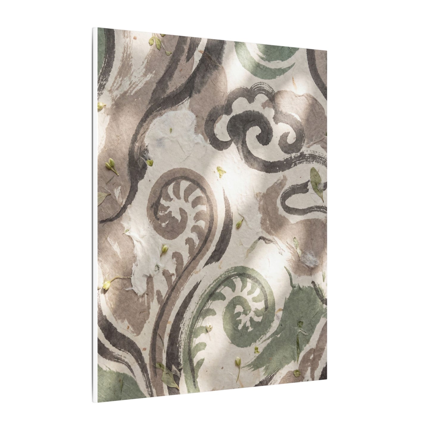 Dappled Ink Brushstroke Canvas Art - Japandi Ma