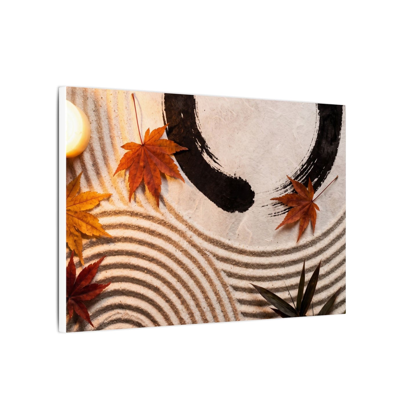 Tranquil Rock Garden Canvas Art - Enso Zen
