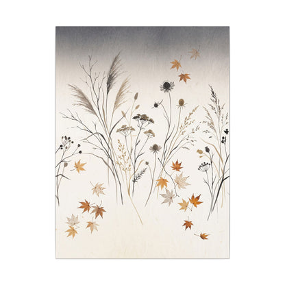 Dawn Dried Flowers Canvas Art - Japandi Kanso