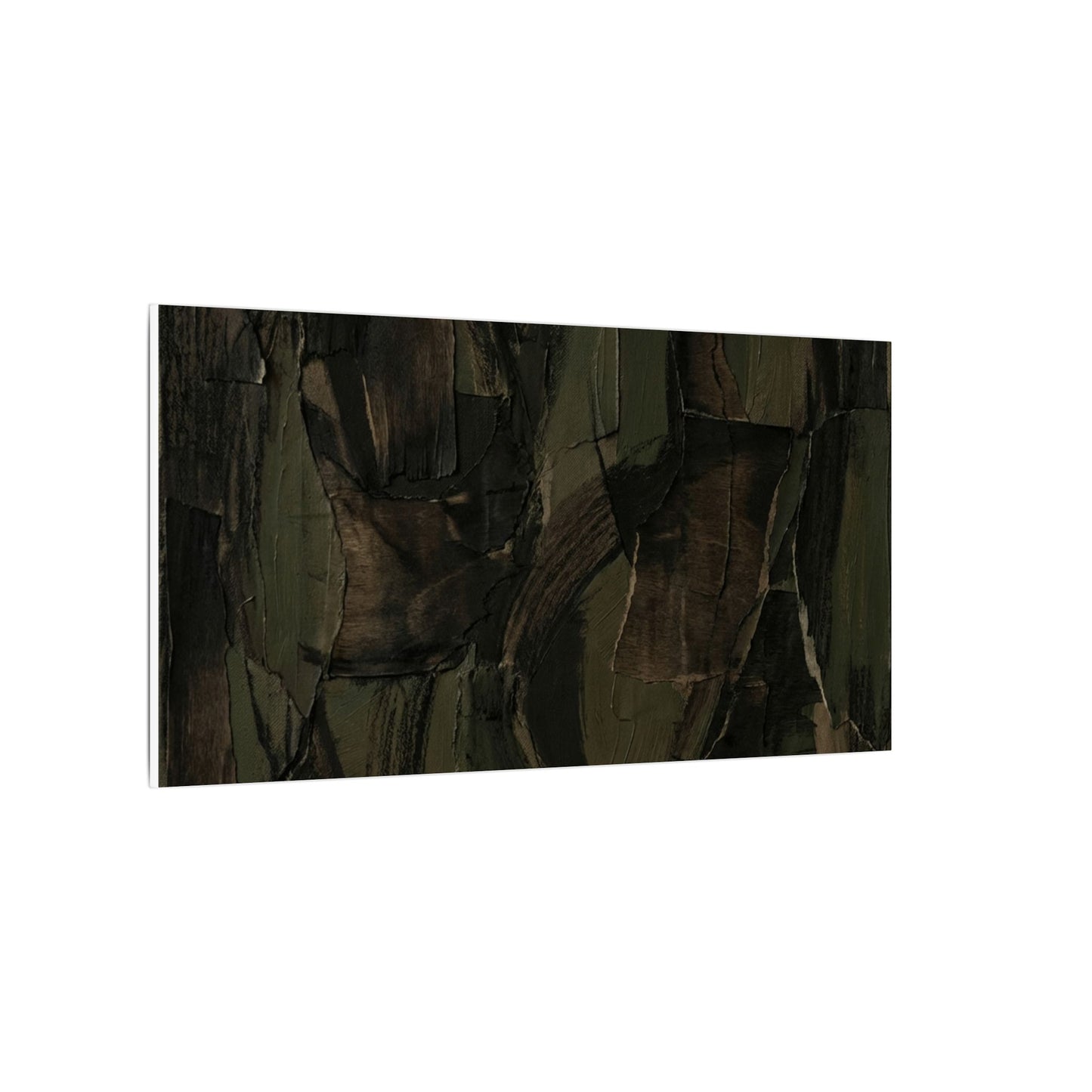 Mixed Media Dark Japandi Textured Canvas Art