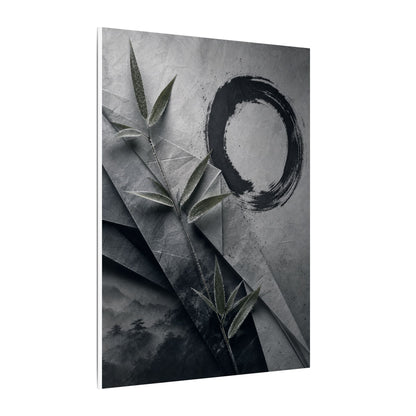 Winter Paper Fold Enso Canvas Art | Serene Decor