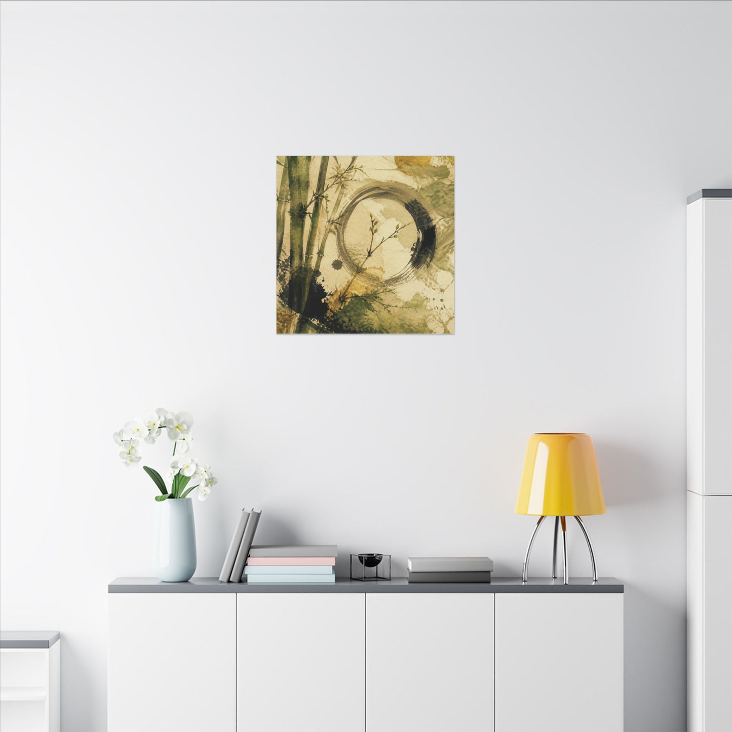 Ink Brushstroke Sumi E Canvas Art | Calm Zen Art