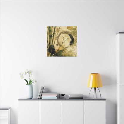Ink Brushstroke Sumi E Canvas Art | Calm Zen Art