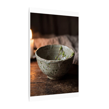 Ceramic Bowl Spring Canvas Art | Japandi Neutral Design