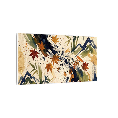 Golden Hour Ink Brushstroke Canvas Art - Zen Shibui