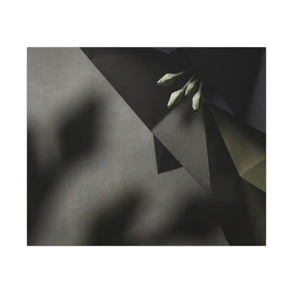 Paper Fold Moody Minimal Canvas Art | Luxurious Dark Japandi Art
