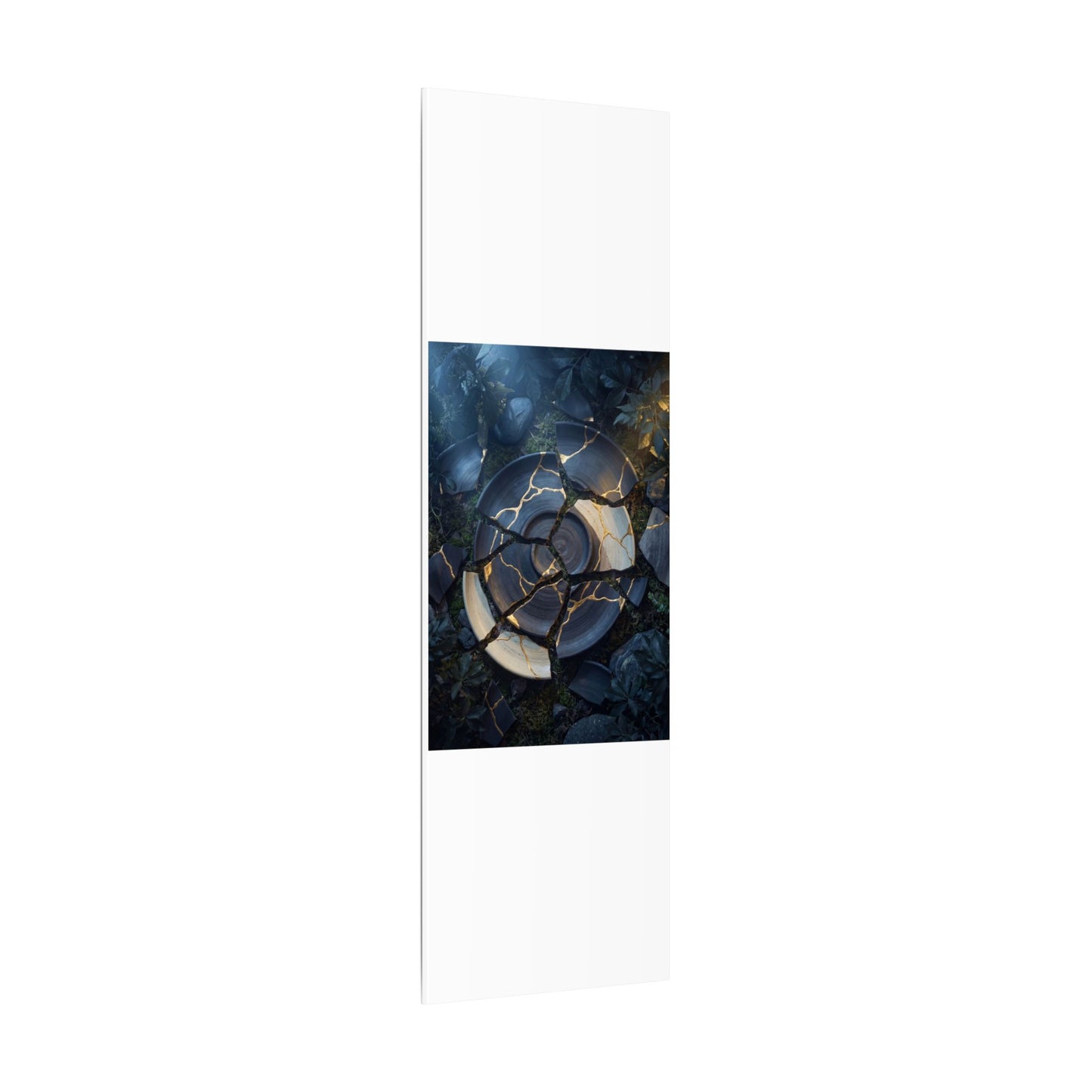 Resilient Broken Pottery Canvas Art - Gold Vein Kintsugi