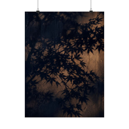 Shadow Play Shadow Zen Wall Art Print | Atmospheric Dark Japandi Art