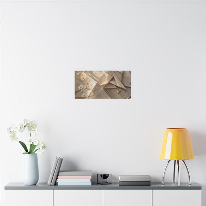 Golden Hour Paper Fold Canvas Art - Japandi Fukinsei