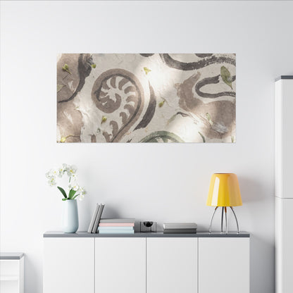 Dappled Ink Brushstroke Canvas Art - Japandi Ma