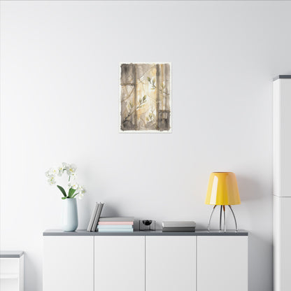 Shoji Screen Spring Canvas Art | Japandi Cozy Design