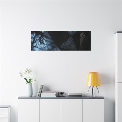 Shadow Play Winter Canvas Art | Dark Japandi Luxurious Design
