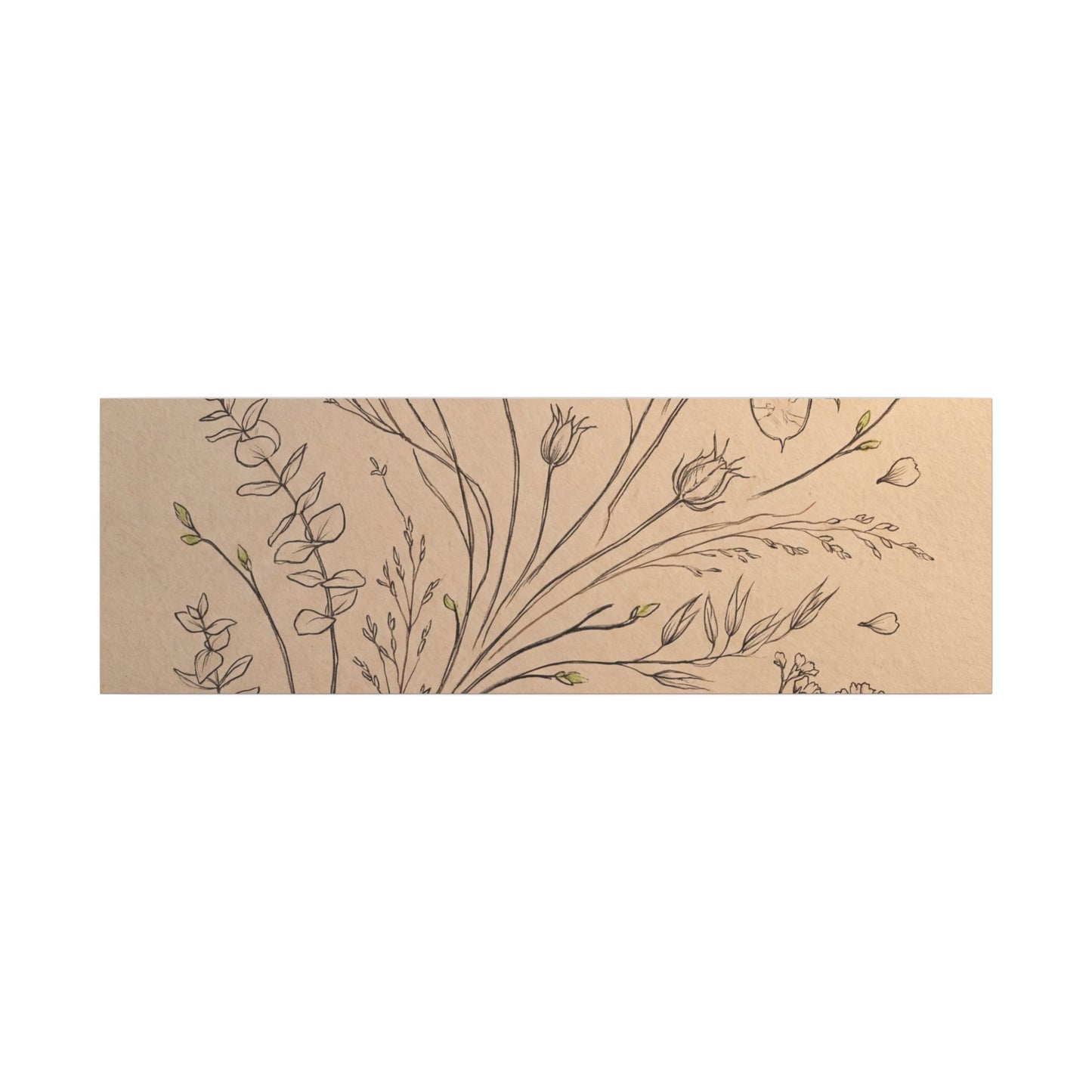 Dried Flowers Canvas Art | Spring Japandi Minimal Line Art