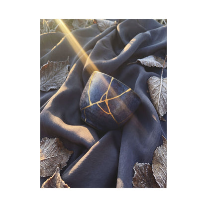 Winter Silk Drape Gold Repair Canvas Art | Artful Decor