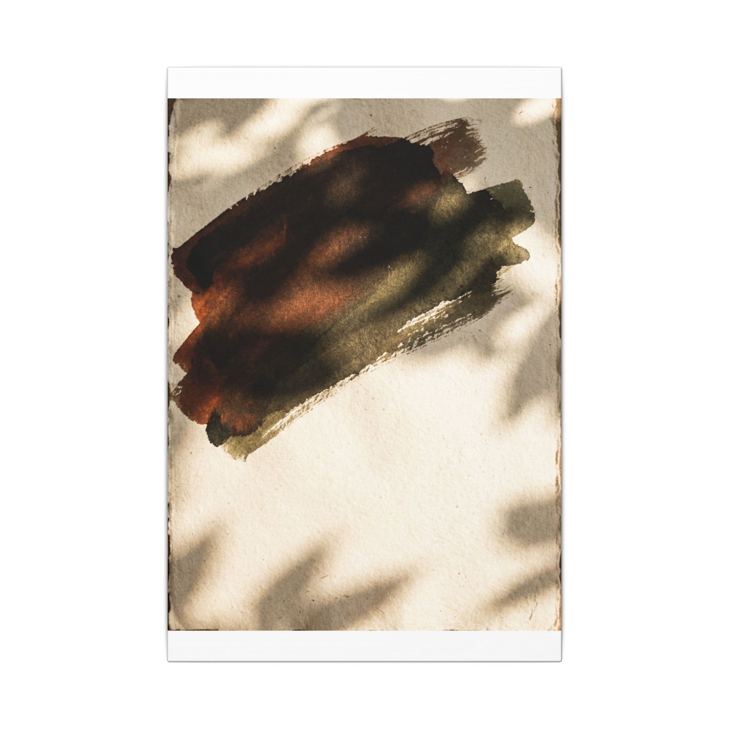 Ink Brushstroke Canvas Art | Summer Dark Japandi Moody Minimal Art