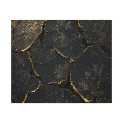 Cracked Earth Canvas Art | Winter Dark Japandi Shadow Zen Art