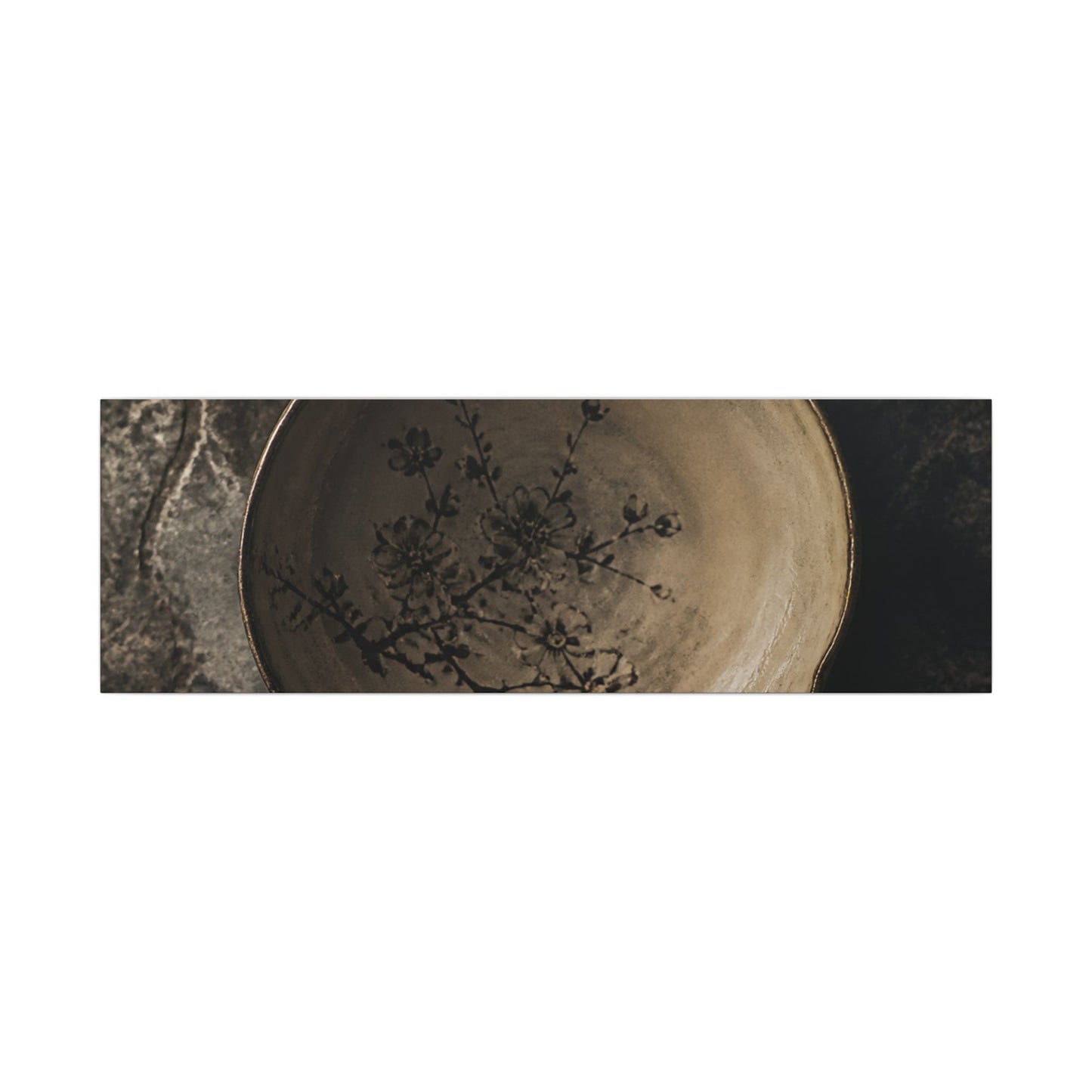 Ceramic Bowl Spring Canvas Art | Japandi Earthy Design