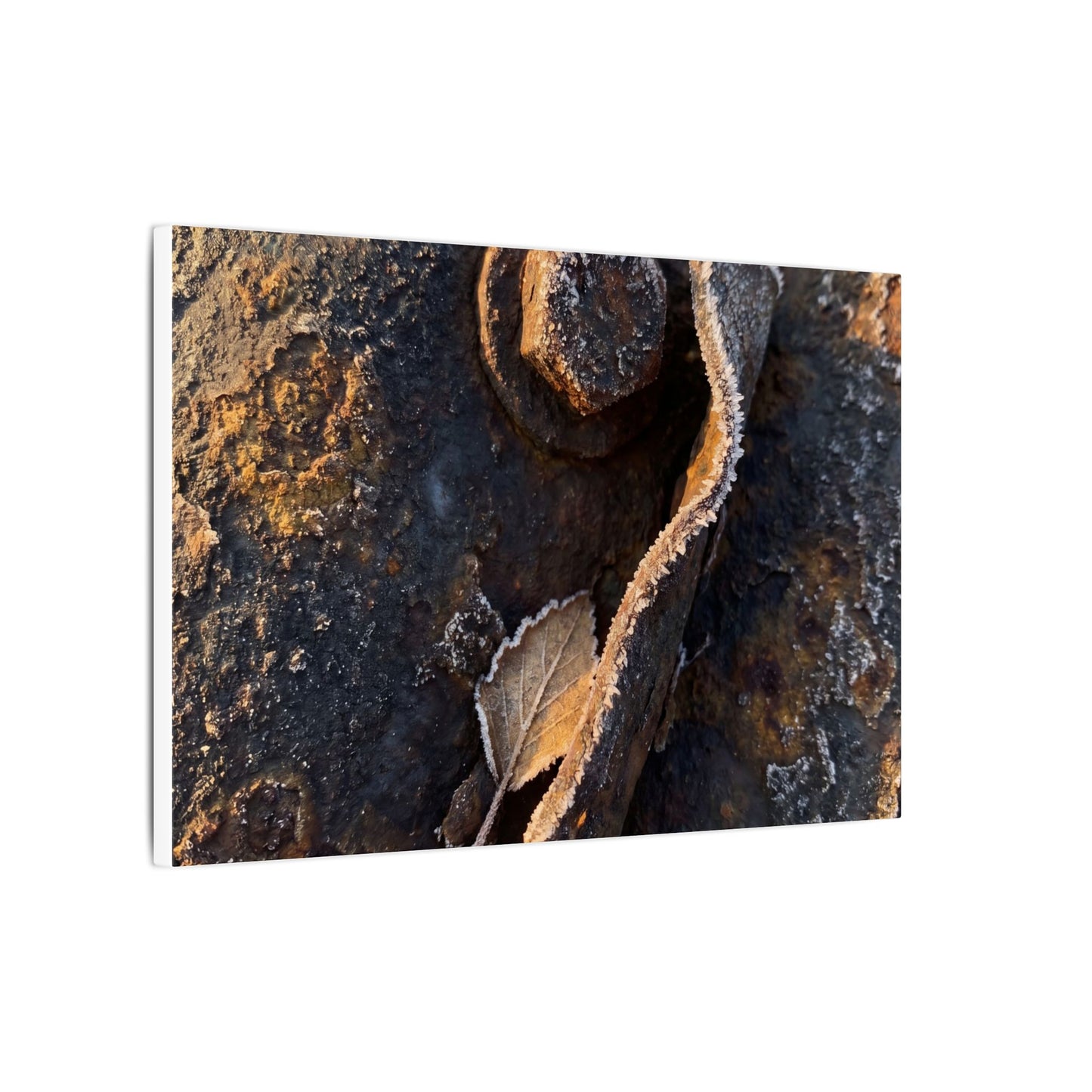 Moody Rust Patina Canvas Art - Moody Minimal Dark Japandi