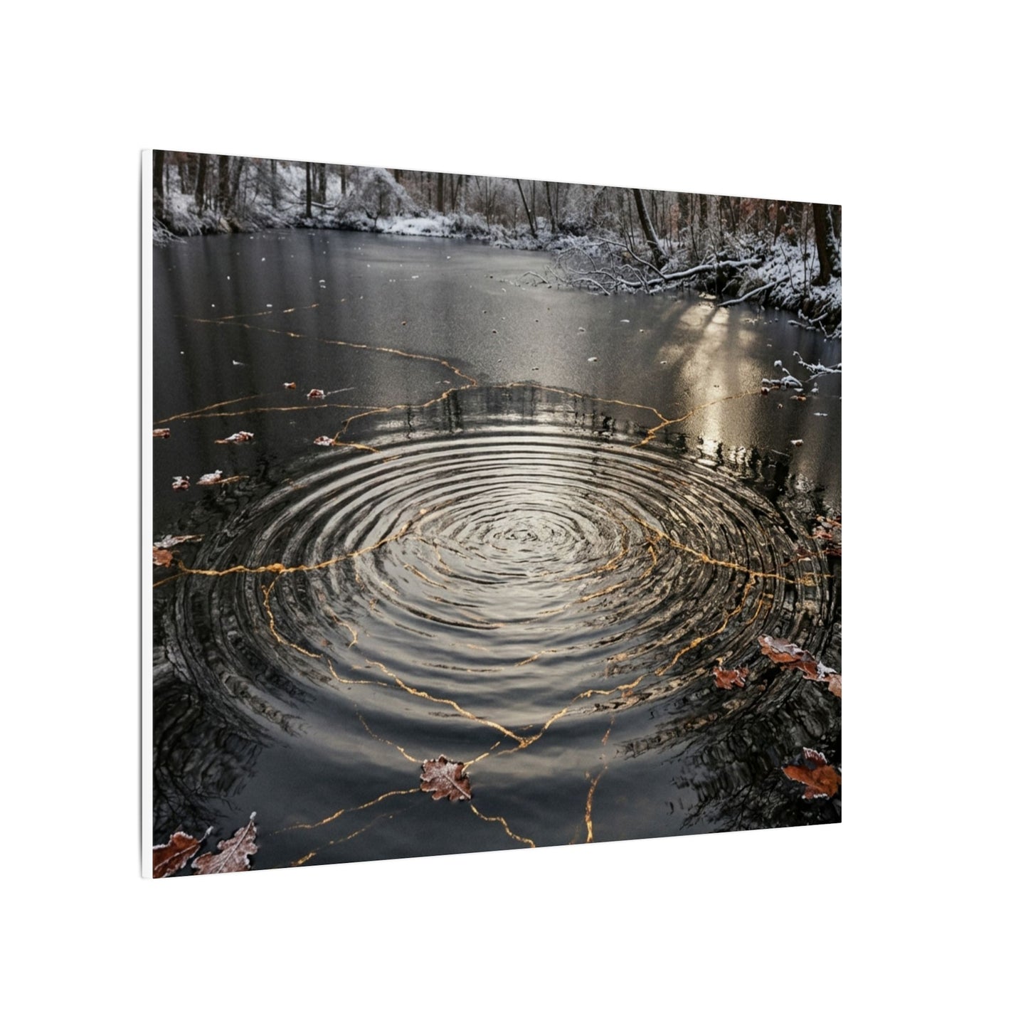 Water Ripple Broken Beauty Canvas Art | Artful Kintsugi Art