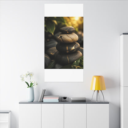 Summer River Stones Broken Beauty Canvas Art | Healing Decor