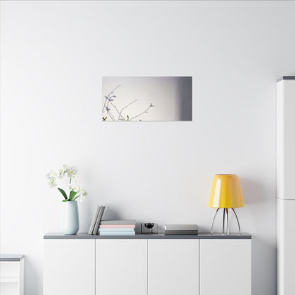 Japandi Shadow Play in Dawn | Japanese Pattern Canvas Art