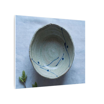 Spring Ceramic Bowl Minimal Line Canvas Art | Warm Decor