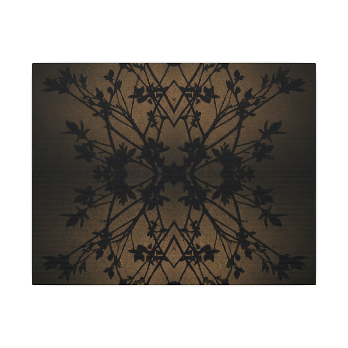 Golden Hour Shadow Play Canvas Art - Dark Japandi Seijaku