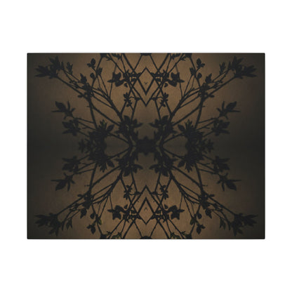 Golden Hour Shadow Play Canvas Art - Dark Japandi Seijaku