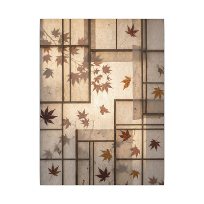 Shoji Screen Japanese Pattern Canvas Art | Neutral Japandi Art