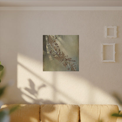 Winter Dried Flowers Forest Whimsy Canvas Art | Earthy Decor